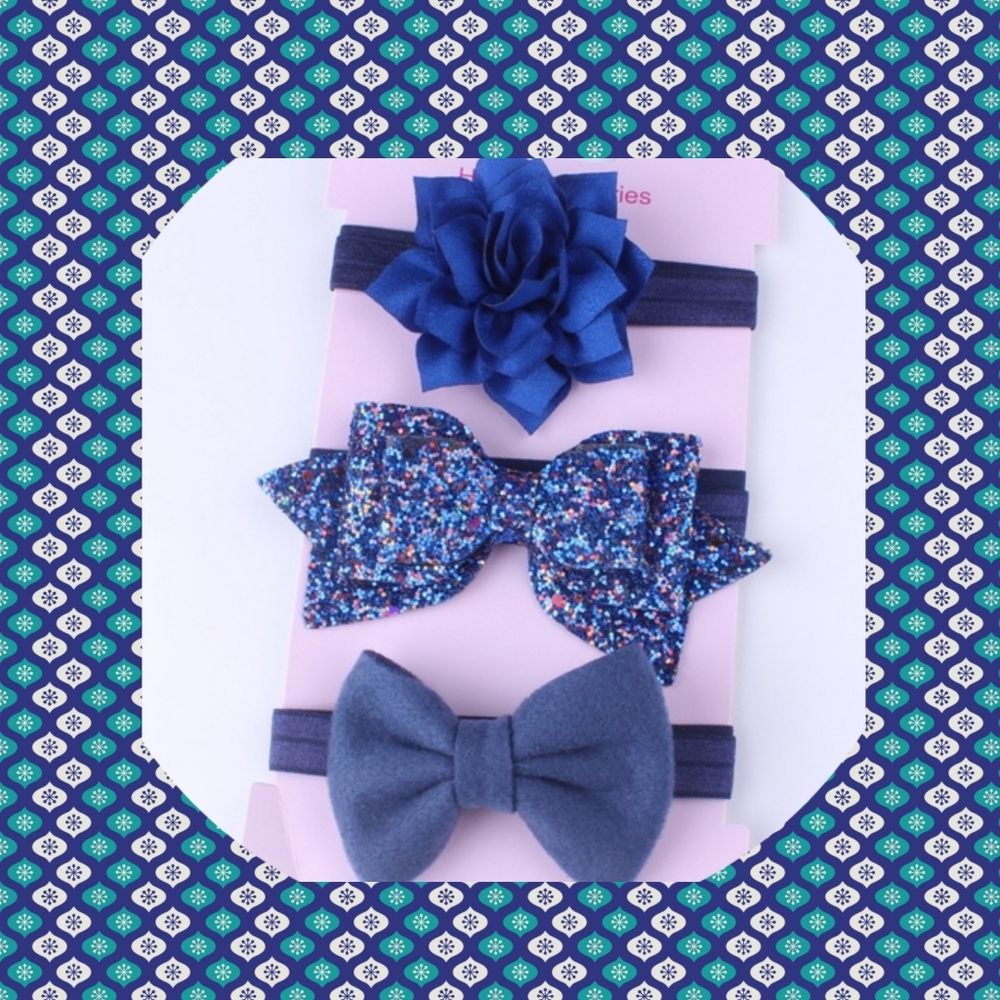 🐝🌻3Pcs/Set Baby Girls Bow Headband🍃🌞
